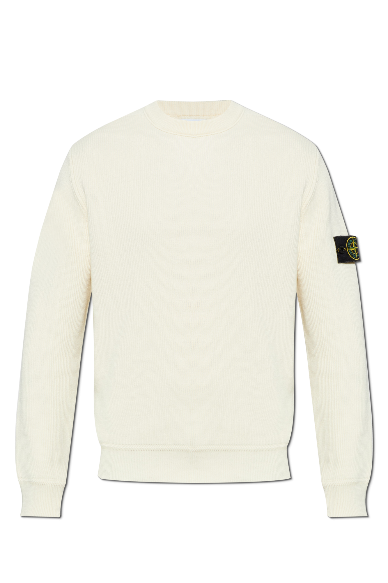 【送料&関税込】Stone White Sweater With Logo Patch I Stone Island Sweater with logo | Men's Clothing | Vitkac